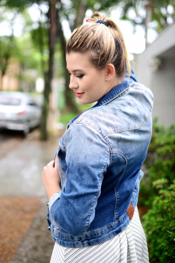 Look Do Dia Vestido Branco Jaqueta Jeans Niina Secrets