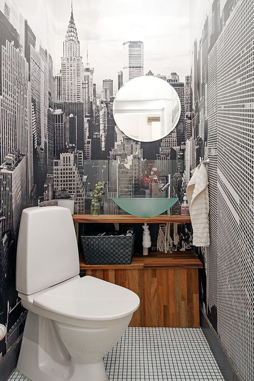 Papel de parede - banheiro moderno